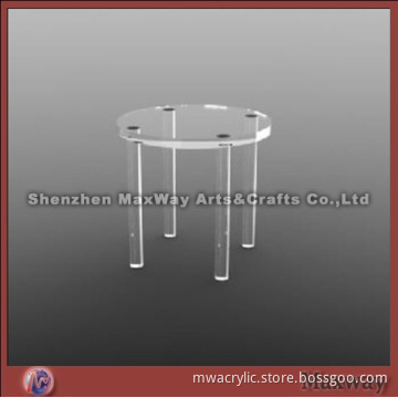 Combined modern clear acrylic furniture tea table/chair